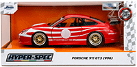 Jada Toys Hyper-Spec - Porsche Carrera 911 GT3 (996.1) (1/24, diecast model car, Red/White stripes) 35137; 