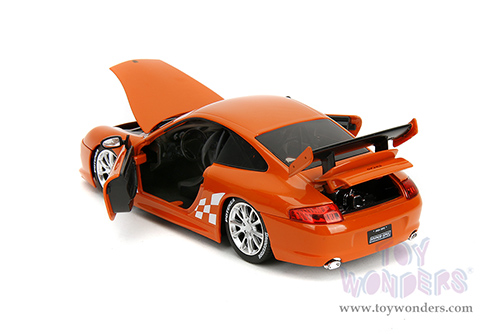 Jada Toys Hyper-Spec - Porsche Carrera 911 GT3 RS (996.2) #008 "Bridgestone" (1/24, diecast model car, Orange) 35138