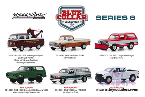 Greenlight - Blue Collar Collection Series 6 (1/64 scale diecast model car, Asstd.) 35140/48