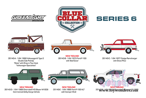 Greenlight - Blue Collar Collection Series 6 (1/64 scale diecast model car, Asstd.) 35140/48