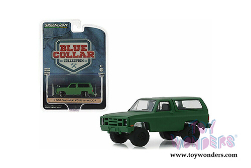 Greenlight - Blue Collar Collection Series 6 | Chevrolet&reg; K5 Blazer M1009 Commercial Utility Cargo Vehicle (CUCV) (1988, 1/64 scale diecast model car, Matte Green) 35140D/48