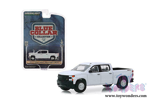 Greenlight - Blue Collar Collection Series 6 | Chevrolet&reg; Silverado 1500 Pickup Truck (2019, 1/64 scale diecast model car, White) 35140F/48