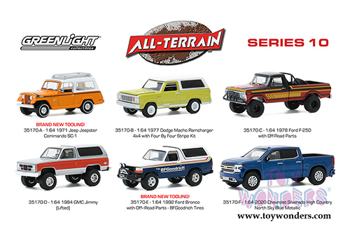 Greenlight - All Terrain Series 10 Assortment (1/64 scale diecast model car, Asstd.) 35170/48