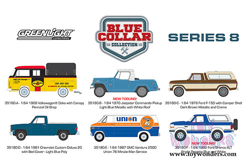 Greenlight - Blue Collar Collection Series 8 (1/64 scale diecast model car, Asstd.) 35180/48