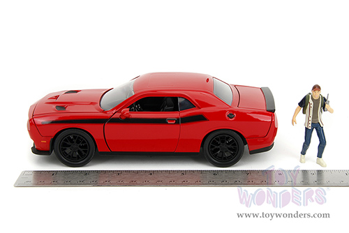 Jada Toys - Hollywood Rides | Dodge Challenger SRT with Glenn Diecast figure "The Walking Dead" (2015, 1/24 diecast model car, Red) 35185