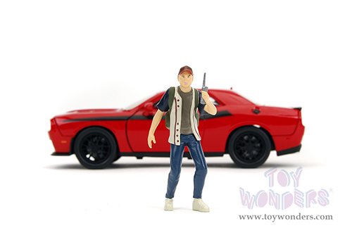 Jada Toys - Hollywood Rides | Dodge Challenger SRT with Glenn Diecast figure "The Walking Dead" (2015, 1/24 diecast model car, Red) 35185