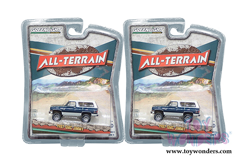 Greenlight - All Terrain Series 11 | GMC Jimmy Sierra Classic (1987, 1/64 scale diecast model car, Dark Blue) 35190C/48