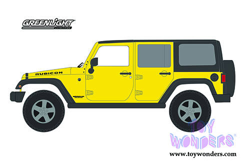 Greenlight - All Terrain Series 11 | Jeep&reg; Wrangler Unlimited Rubicon (2008, 1/64 scale diecast model car, Detonator Yellow) 35190E/48