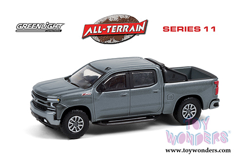 Greenlight - All Terrain Series 11 | Chevrolet&reg; Silverado Z71 Pickup Truck with Off-Road Parts (2020, 1/64 scale diecast model car, Satin Steel Gray) 35190F/48