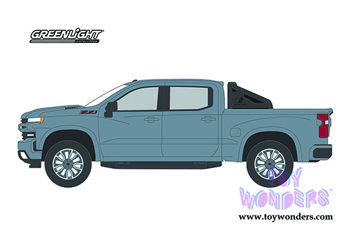 Greenlight - All Terrain Series 11 | Chevrolet&reg; Silverado Z71 Pickup Truck with Off-Road Parts (2020, 1/64 scale diecast model car, Satin Steel Gray) 35190F/48