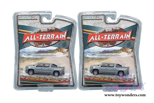 Greenlight - All Terrain Series 11 | Chevrolet&reg; Silverado Z71 Pickup Truck with Off-Road Parts (2020, 1/64 scale diecast model car, Satin Steel Gray) 35190F/48