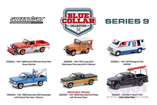 Greenlight - Blue Collar Collection Series 9 (1/64 scale diecast model car, Asstd.) 35200/48
