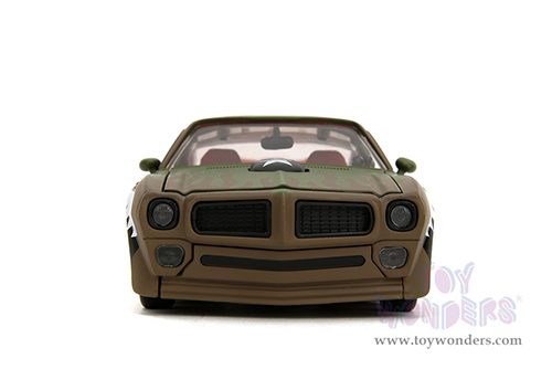 Jada Toys Bigtime Muscle - Pontiac® Firebird® #9 Hardtop (1972, 1/24 scale diecast model car, Green Camouflage/w Flames) 35212