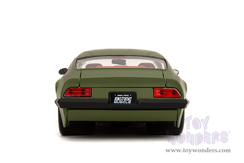 Jada Toys Bigtime Muscle - Pontiac® Firebird® #9 Hardtop (1972, 1/24 scale diecast model car, Green Camouflage/w Flames) 35212