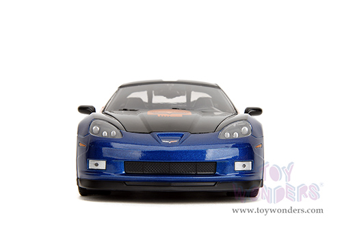 Jada Toys Bigtime Muscle - Chevrolet® Corvette® Z06 #333 "Spirit Racing" (2006, 1/24 scale diecast model car, Blue/Orange) 35213