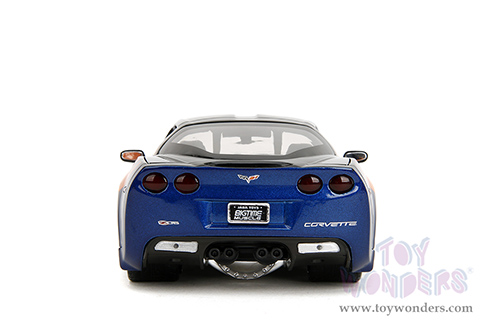 Jada Toys Bigtime Muscle - Chevrolet® Corvette® Z06 #333 "Spirit Racing" (2006, 1/24 scale diecast model car, Blue/Orange) 35213