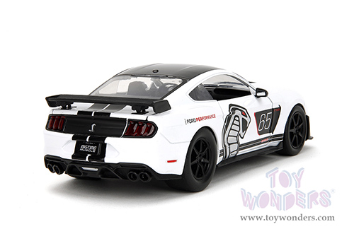 Jada Toys Bigtime Muscle - Ford Mustang Shelby® GT500® #65 (2020, 1/24 scale diecast model car, White/Black stripes) 35216
