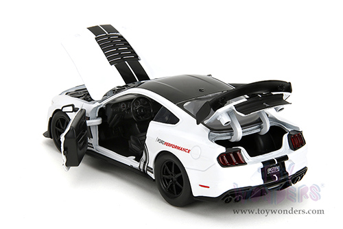 Jada Toys Bigtime Muscle - Ford Mustang Shelby® GT500® #65 (2020, 1/24 scale diecast model car, White/Black stripes) 35216