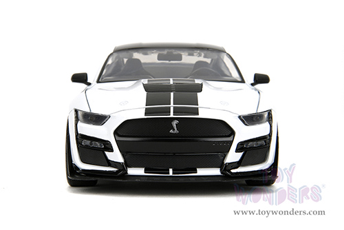 Jada Toys Bigtime Muscle - Ford Mustang Shelby® GT500® #65 (2020, 1/24 scale diecast model car, White/Black stripes) 35216
