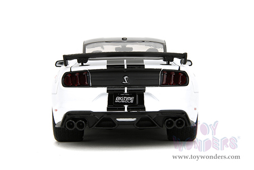 Jada Toys Bigtime Muscle - Ford Mustang Shelby® GT500® #65 (2020, 1/24 scale diecast model car, White/Black stripes) 35216