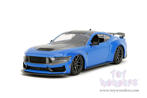 Jada Toys Bigtime Muscle - Ford Mustang Dark Horse (2024, 1/24 scale diecast model car, Blue/Black stripes) 35276