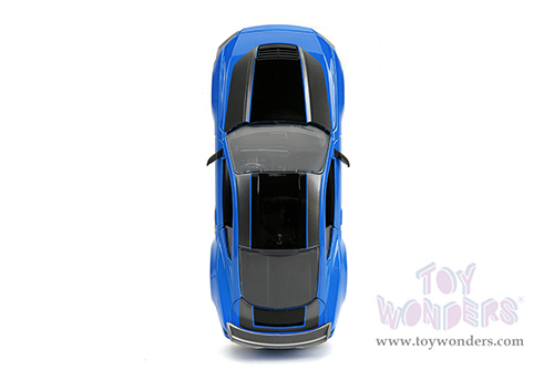 Jada Toys Bigtime Muscle - Ford Mustang Dark Horse (2024, 1/24 scale diecast model car, Blue/Black stripes) 35276