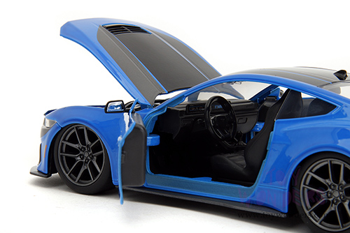 Jada Toys Bigtime Muscle - Ford Mustang Dark Horse (2024, 1/24 scale diecast model car, Blue/Black stripes) 35276