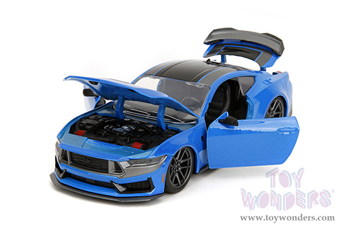 Jada Toys Bigtime Muscle - Ford Mustang Dark Horse (2024, 1/24 scale diecast model car, Blue/Black stripes) 35276