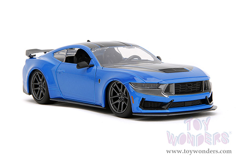 Jada Toys Bigtime Muscle - Ford Mustang Dark Horse (2024, 1/24 scale diecast model car, Blue/Black stripes) 35276
