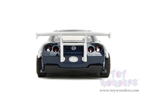 Jada Toys - Hollywood Rides | Nissan GT-R (R35) Ben Sopra "GODZILLA " (2009, 1/32 scale diecast model car, Dark Blue/White) 35295