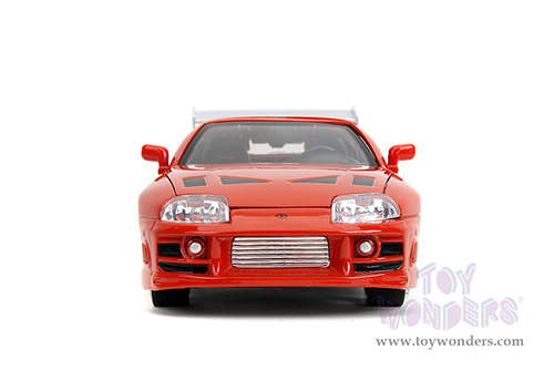 Jada Toys - Hollywood Rides | Toyota Supra with Saitama Diecast Figure "One Punch Man" (2015-2019) TV Series (1995, 1/24, diecast model car, Red) 35347