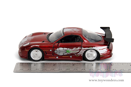 Jada Toys Fast & Furious - Dom's Mazda RX-7 (1995, 1/32 scale diecast model car, Candy Red) 35400