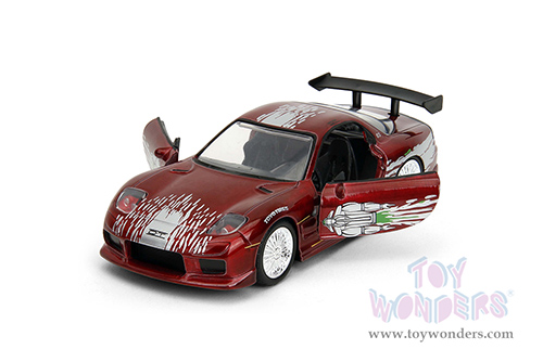 Jada Toys Fast & Furious - Dom's Mazda RX-7 (1995, 1/32 scale diecast model car, Candy Red) 35400