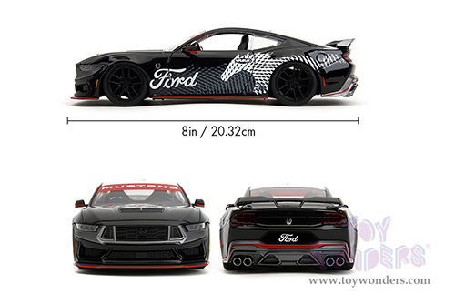 Jada Toys Bigtime Muscle - Ford Mustang Dark Horse Hardtop (2024, 1/24 scale diecast model car, Black/White) 35418