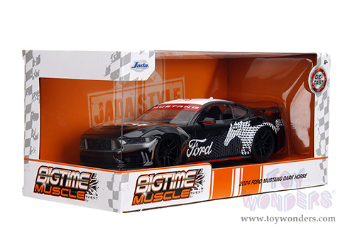 Jada Toys Bigtime Muscle - Ford Mustang Dark Horse Hardtop (2024, 1/24 scale diecast model car, Black/White) 35418