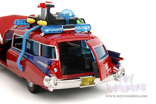 Jada Toys - Hollywood Rides | Ghostbusters™ Ecto-1™ Cadillac Ambulance TRANSFORMERS® Mash-up (1959, 1/24 scale diecast model car, Red) 35466