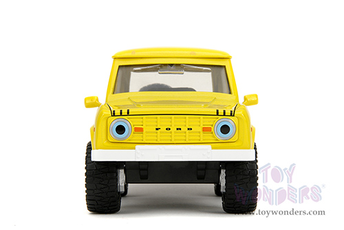 Jada Toys - Hollywood Rides | Ford Bronco with SpongeBob Squarepants Diecast Figure (1973, 1/24, diecast model car, Yellow/Brown) 35467
