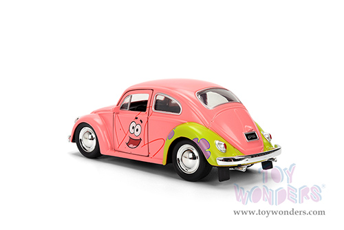 Jada Toys - Hollywood Rides | Volkswagen Beetle "Patrick Star" SpongeBob Squarepants (1959, 1/32 scale diecast model car, Livery Pink) 35479