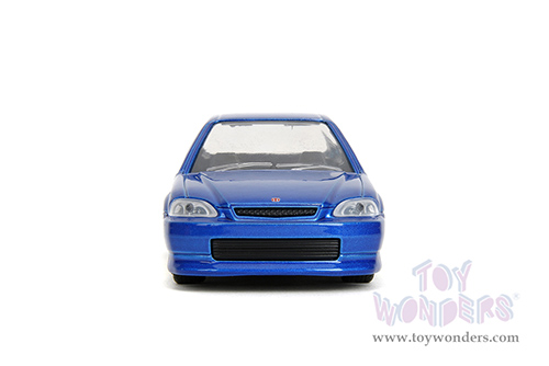 Jada Toys - Hollywood Rides | Honda Civic Type R "Sonic the Hedgehog" (1997, 1/32 scale diecast model car, Blue) 35482