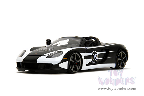 Jada Toys Hyper-Spec - Porsche Carrera GT Convertible #05 (1/24, diecast model car, Black/White) 35490