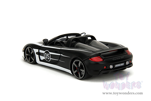Jada Toys Hyper-Spec - Porsche Carrera GT Convertible #05 (1/24, diecast model car, Black/White) 35490