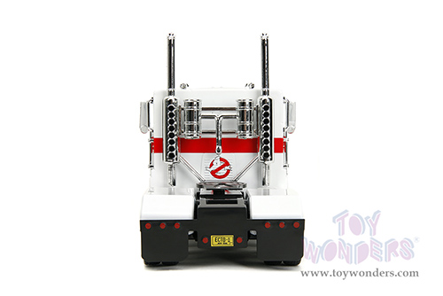 Jada Toys - Hollywood Rides | TRANSFORMERS G1 Optimus Prime® Truck Ghostbusters Ecto-1 Crossover (1/24, diecast model car, White) 35572