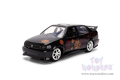 Jada Toys Fast & Furious - Volkswagen Jetta "Fast & Furious Remix - 25th Anniversary" (1995, 1/32 scale diecast model car, Black) 35628