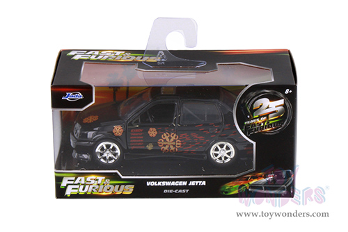 Jada Toys Fast & Furious - Volkswagen Jetta "Fast & Furious Remix - 25th Anniversary" (1995, 1/32 scale diecast model car, Black) 35628