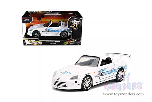 Jada Toys Fast & Furious - Honda S2000 Convertible "Fast & Furious Remix - 25th Anniversary" (2001, 1/32 scale diecast model car, White) 35629
