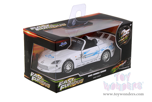 Jada Toys Fast & Furious - Honda S2000 Convertible "Fast & Furious Remix - 25th Anniversary" (2001, 1/32 scale diecast model car, White) 35629