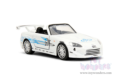 Jada Toys Fast & Furious - Honda S2000 Convertible "Fast & Furious Remix - 25th Anniversary" (2001, 1/32 scale diecast model car, White) 35629