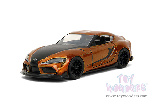 Jada Toys Fast & Furious - Toyota Supra F9 (2020, 1/32 scale diecast model car, Candy Orange/W Black Stripes) 35632