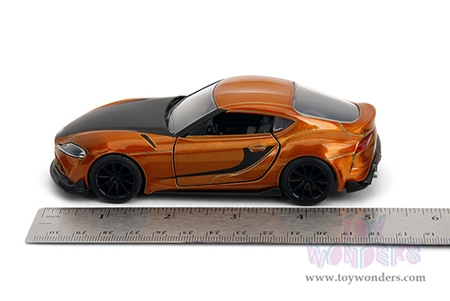Jada Toys Fast & Furious - Toyota Supra F9 (2020, 1/32 scale diecast model car, Candy Orange/W Black Stripes) 35632