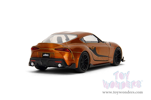Jada Toys Fast & Furious - Toyota Supra F9 (2020, 1/32 scale diecast model car, Candy Orange/W Black Stripes) 35632